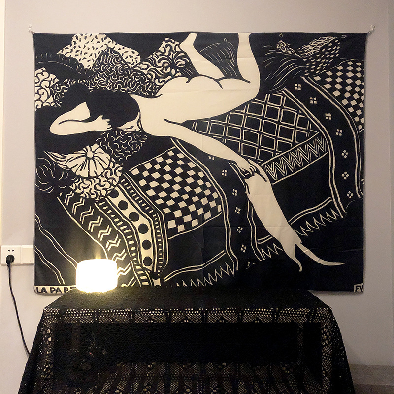 Plišani zidni goblen s motivom lika, pravokutnog oblika, ručno i strojno pranje