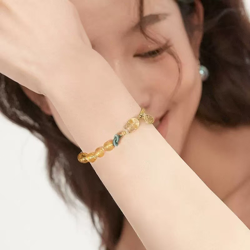 Brățară din cristal, țesută manual, de bijuterii Jing zhitong, stil antic, retro literar.