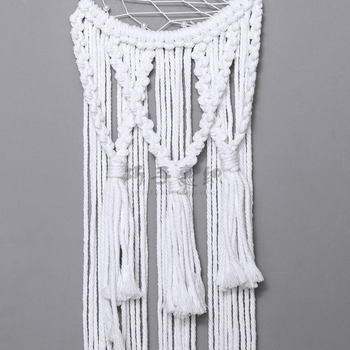 Gobeljn u skandinavskom stilu, kružni, ručno tkan pamuk konac, motiv Sunce-Mjesec-Zvijezda, zidna dekoracija