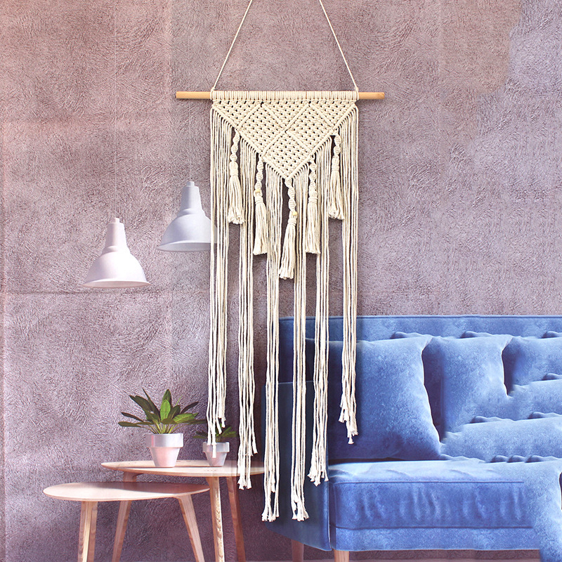 Goblen boem pentru perete, lucrat manual, material textil: bumbac 71–80% și in 30%, dreptunghiular, model festiv, lavabil manual