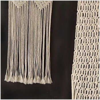 Tapiserie țesut manual din bumbac, stil pastoral, formă dreptunghiulară, model în dungi