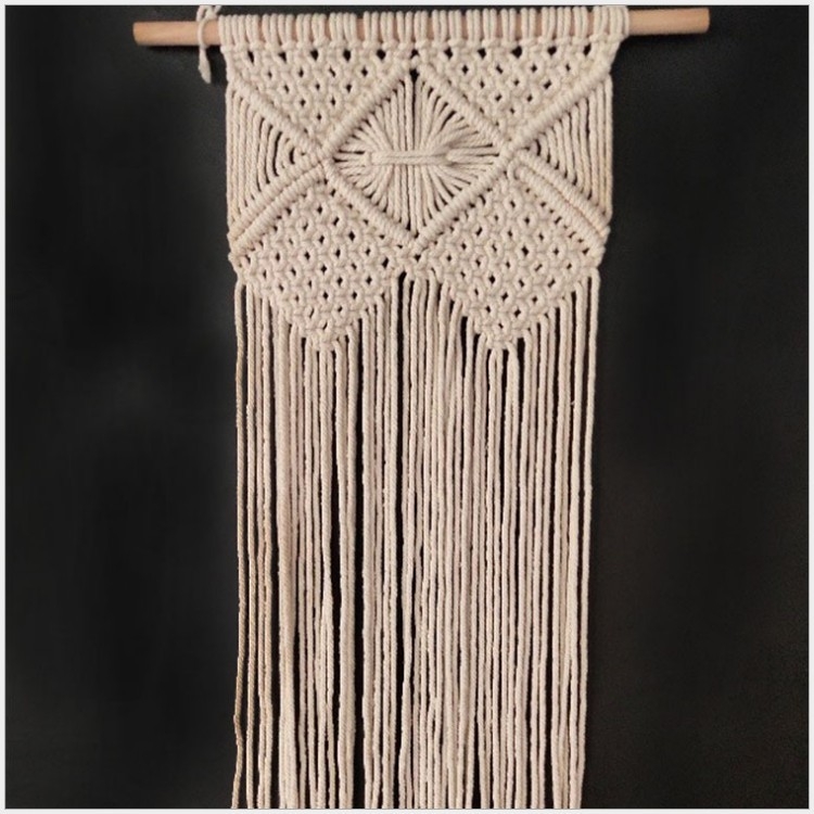 Tapiserie țesut manual din bumbac, stil pastoral, formă dreptunghiulară, model în dungi