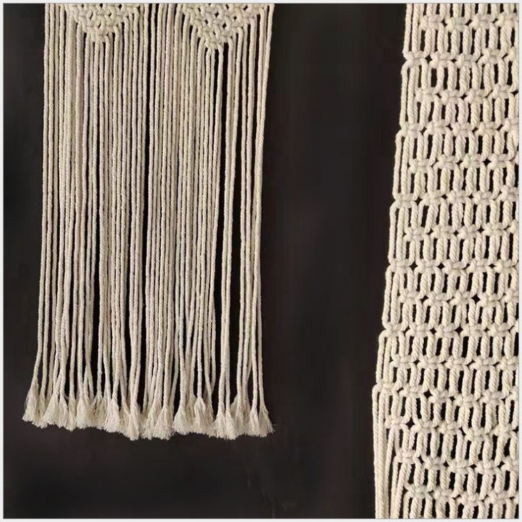 Tapiserie țesut manual din bumbac, stil pastoral, formă dreptunghiulară, model în dungi