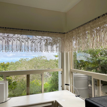 Vrata zavjesa goblen, 100% pamuk, ručna izrada, skandinavski stil, pravokutni oblik, jednobojni uzorak