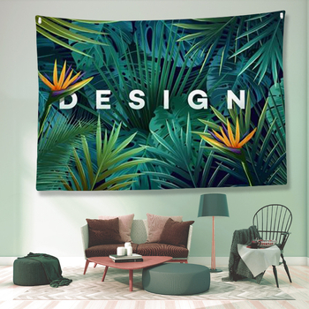 Tapiserija s karikaturalnim stilom, pejzažni uzorak, pravokutni oblik, strojno tkanje od poliester tkanine