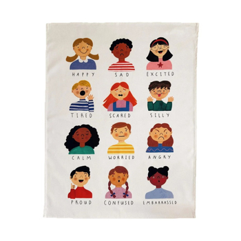 Pamučni zidni goblen, skandinavski stil, pravokutnog oblika, uzorak ljudske figure, digitalni toplinski prijenos