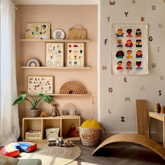 Pamučni zidni goblen, skandinavski stil, pravokutnog oblika, uzorak ljudske figure, digitalni toplinski prijenos