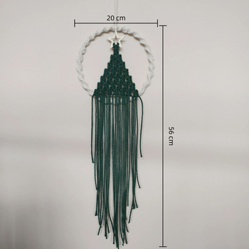 Zidni goblen s božićnim drvetom, ručno tkan, nordijski stil, poliester-pamučni materijal, pravokutni oblik