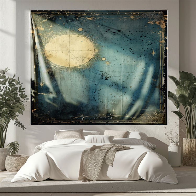 Zidni goblen s pejzažnim uzorkom, strojno tkanje, pravokutni oblik, materijal poliester vlakna, glavni udio pamuka 91–100%