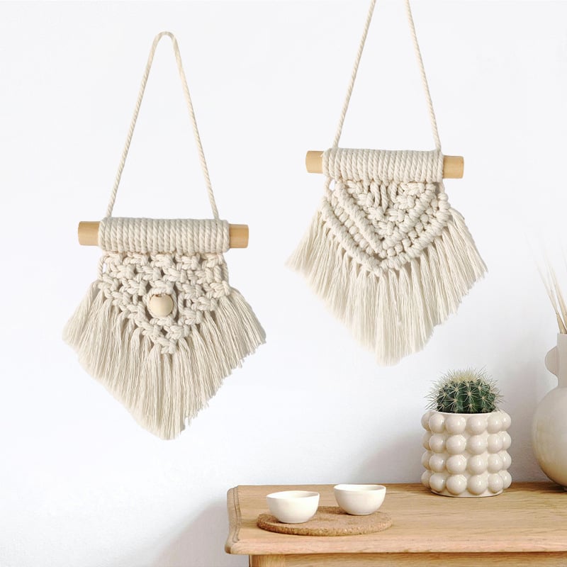 Ručni tkan pamuk goblen, pravokutnog oblika, jednofarbni uzorak, nordijski stil, dekor za dječju sobu