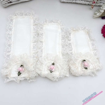 Cipkasto prozirno kućište za daljinsko upravljanje, pastoralni stil; materijal: čipka; glavni sastav: pamuk; kategorija: kućište za daljinski upravljač