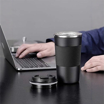 Termos čaša od nehrđajućeg čelika sa silikonskim omotačem, Leisure stil, 304 nehrđajući čelik, mucr