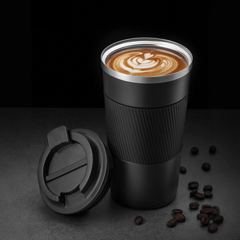 Termos čaša od nehrđajućeg čelika sa silikonskim omotačem, Leisure stil, 304 nehrđajući čelik, mucr