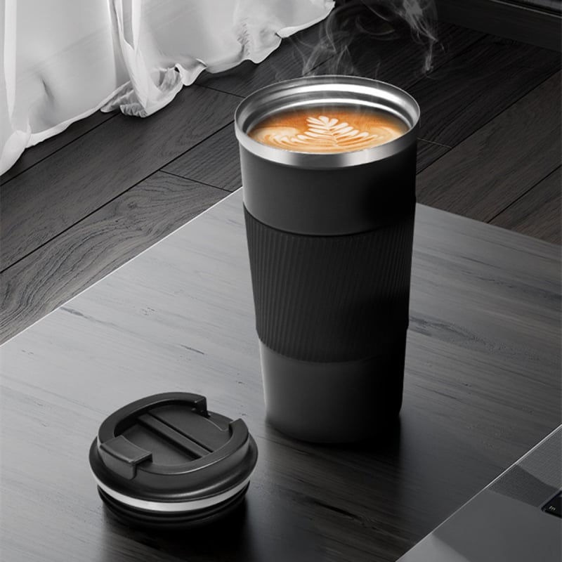 Termos čaša od nehrđajućeg čelika sa silikonskim omotačem, Leisure stil, 304 nehrđajući čelik, mucr