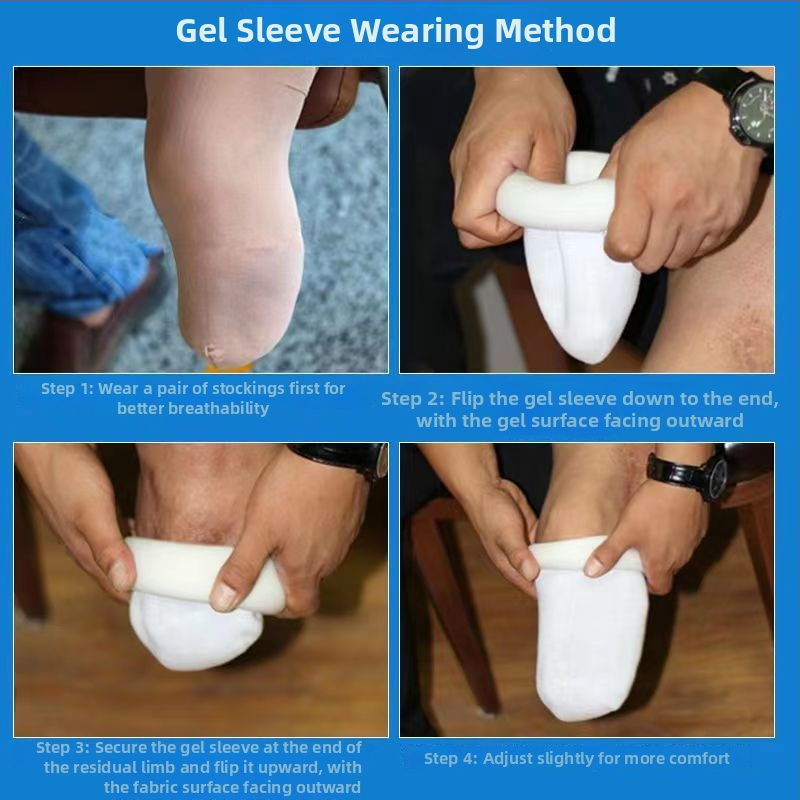 Protezes silikona aizsargvāciņš, Know well zīmols, želeja + audums konstrukcija, model Prosthetic socks, universālais stils