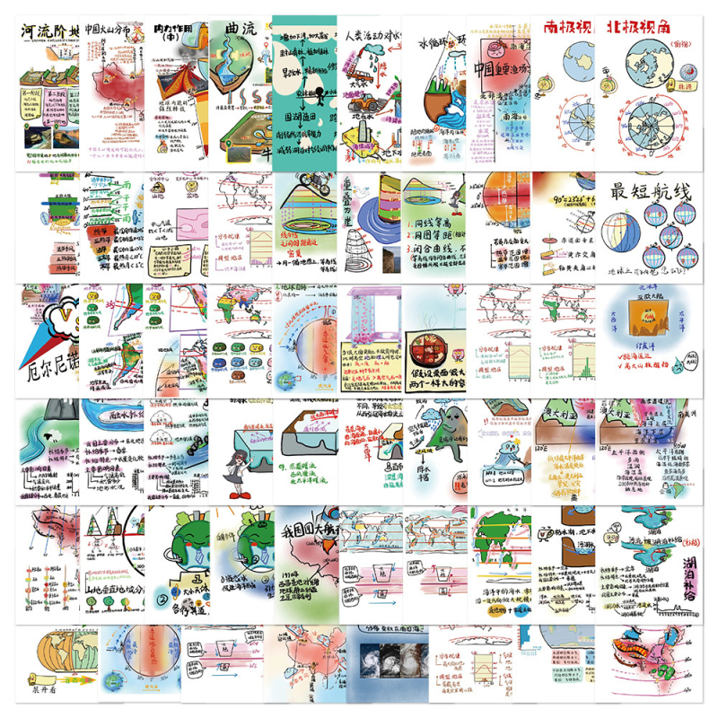 58 τεμάχια γεωγραφικά σχεδιαγράμματα αυτοκόλλητα για φορητό υπολογιστή, σημειωματάριο, θήκη κινητού και κούπα; αδιάβροχα; αυτοκόλλητα