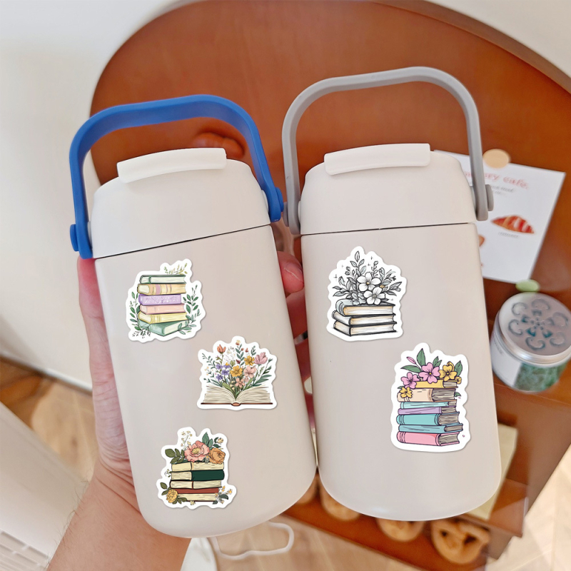 Lanxihaibao — 500 φύλλα διακοσμητικά αυτοκόλλητα με σχέδιο καρτούν και λουλούδια για ημερολόγιο, θήκη κινητού, σημειωματάριο και υπολογιστή — σκανδιναβικό στυλ