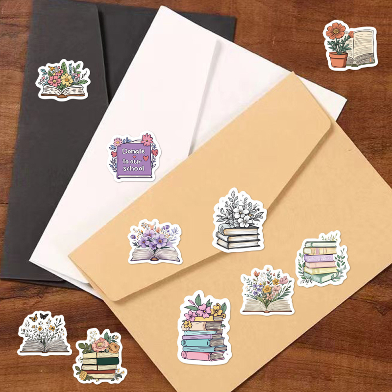 Lanxihaibao — 500 φύλλα διακοσμητικά αυτοκόλλητα με σχέδιο καρτούν και λουλούδια για ημερολόγιο, θήκη κινητού, σημειωματάριο και υπολογιστή — σκανδιναβικό στυλ