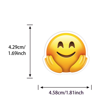 52 vnt karikatūrinių emoji lipdukų rinkinys telefonui ir planšetei – PVC spausdinti lipdukai