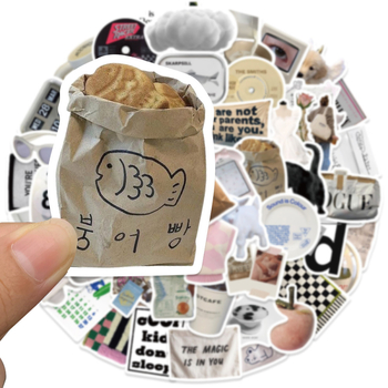 Σετ αυτοκόλλητων 57 τεμαχίων, αδιάβροτα αυτοκόλλητα, Tu Yu, σκανδιναβικό στυλ