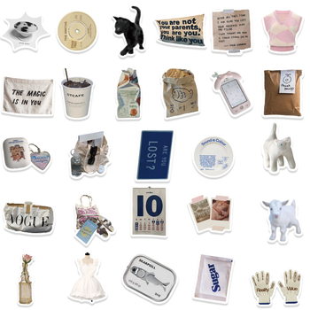 Σετ αυτοκόλλητων 57 τεμαχίων, αδιάβροτα αυτοκόλλητα, Tu Yu, σκανδιναβικό στυλ