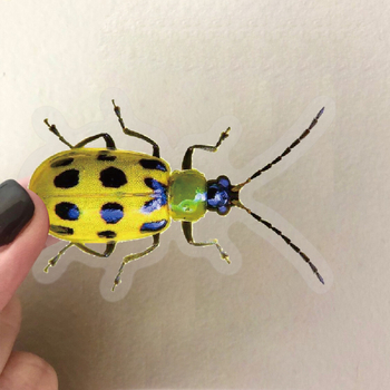 Naljepnice - 50 insekata tematskih PET dvostrano prozirnih naljepnica za planere, boce za vodu i futrole za mobitele; retro stil; tisak.