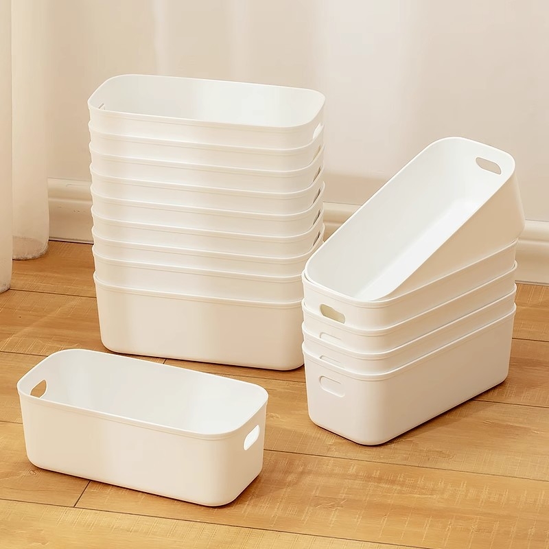 Plastična stolna kutija za skladištenje s velikim pretincima, jednostavan i moderan dizajn za kuhinjsku organizaciju