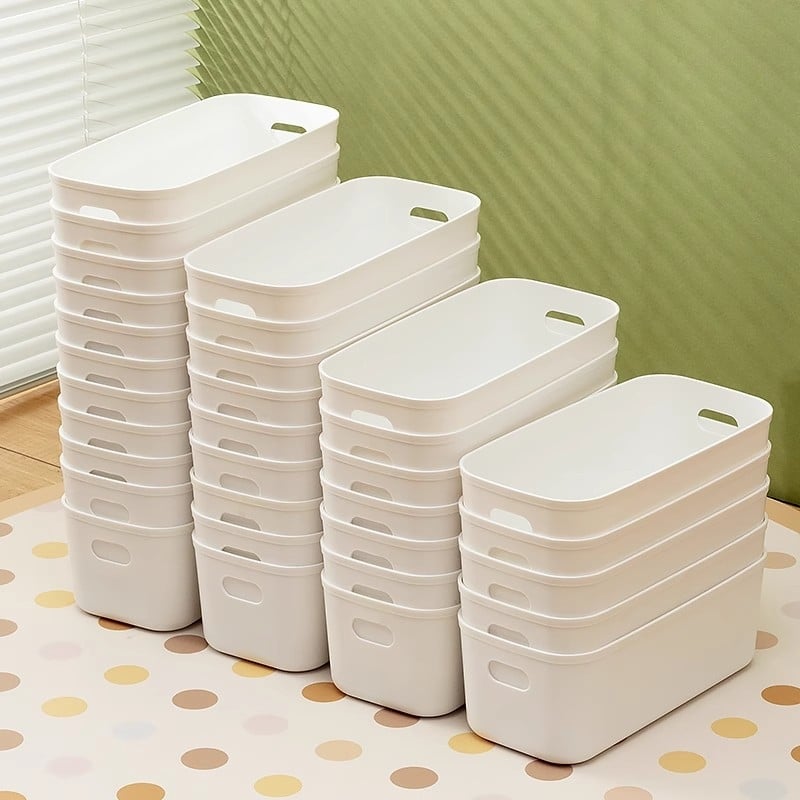 Plastična stolna kutija za skladištenje s velikim pretincima, jednostavan i moderan dizajn za kuhinjsku organizaciju