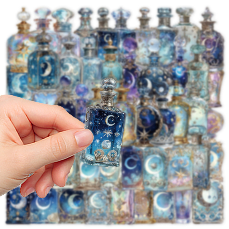 Σετ αυτοκόλλητων φάσεων σελήνης για αποσκευή, κινητό και σημειωματάριο – 50 φύλλα, διαφανές PET αδιάβροχο; μάρκα Chen shuo; αυτοκόλλητα; IP άδεια: Όχι; Στυλ: Ρετρό; Εκτύπωση.