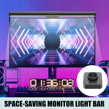 LED monitoram karājama gaisma ar tālvadības pulti, USB barošana, regulējams spilgtums