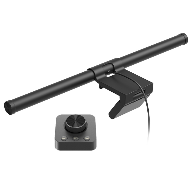 LED monitoram karājama gaisma ar tālvadības pulti, USB barošana, regulējams spilgtums