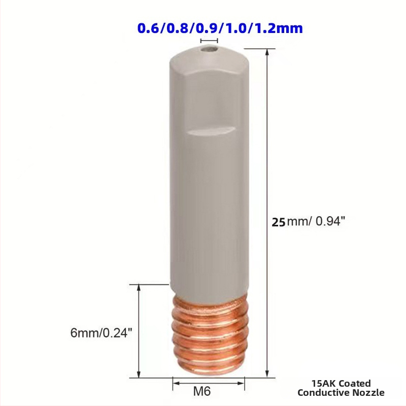Sagao 15AK pārklāta aizsargdūze un aizsargājošais korpuss komplekts Mb15AK MIG/MAG gāzes aizsardzībai, 7 gab