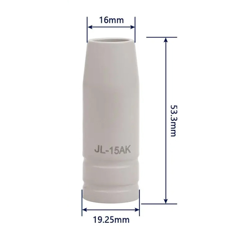 Sagao 15AK bevont védőduza és védőhüvely készlet Mb15AK MIG/MAG gázvédett hegesztéshez, 7 db