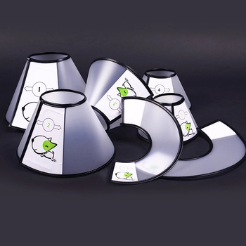 Elizabeth-stílusú kisállatnyakörv, PU anyag, egyszínű mintázat, Lead Love, minden fajtára