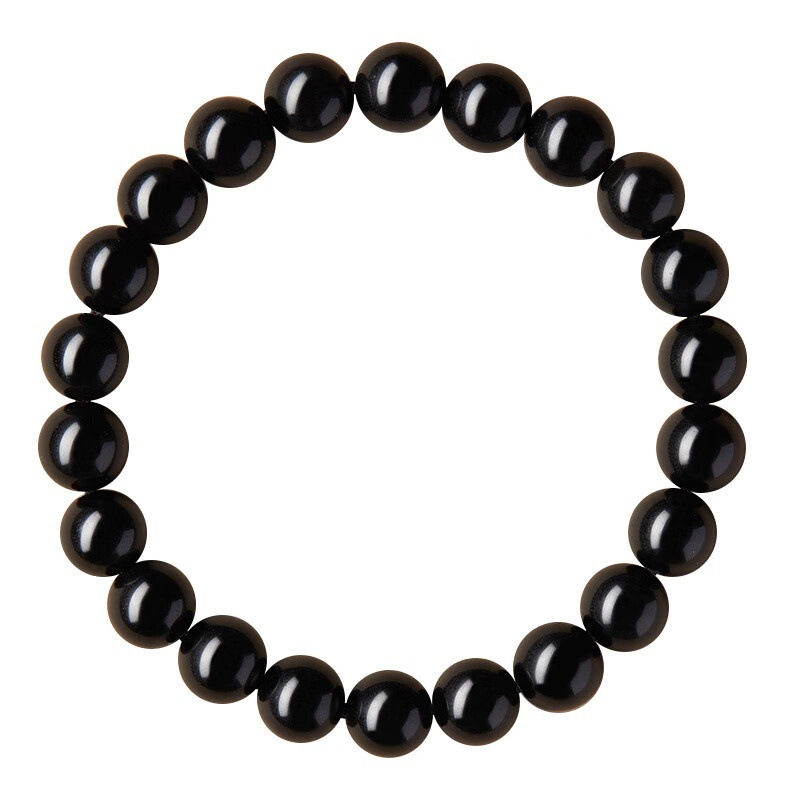 Narukvica od obsidijana, unisex stil, prirodni stil, geometrijski oblik (Materijal: obsidijan; Obrada: brušenje i poliranje; Stil: unisex; Oblik: geometrijski; Kategorija: ručni ukras)
