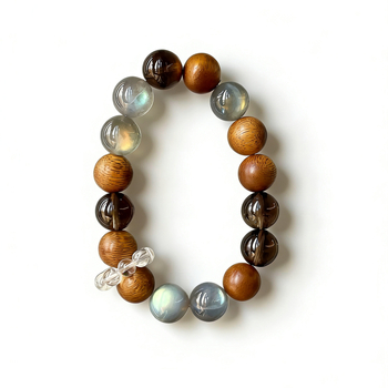 Brățară geometrică din cristale naturale, mărgele de cristal, lucrată manual, Liangxu Jewelry, unisex, stil retro literar