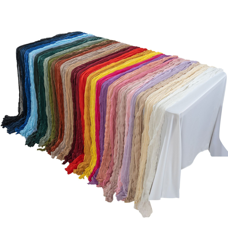 Steag pentru masă, material poliester lucios, 100% poliester, unicolor, stil Boem Bali