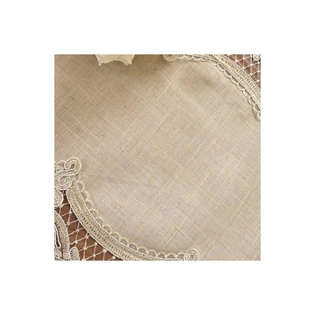 Protecție de masă pentru măsuța de cafea și dulapul pentru pantofi – stil Nordic, poliester, 95% fibre poliester, model solid, protecție împotriva prafului cu dantelă ciucuri