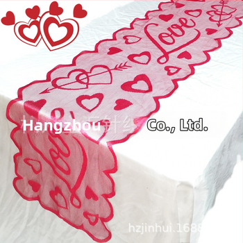 Флаг за маса, сърцевиден модел, полиестер, модерен стил, с опция за персонализиране