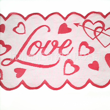 Флаг за маса, сърцевиден модел, полиестер, модерен стил, с опция за персонализиране