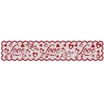 Флаг за маса, сърцевиден модел, полиестер, модерен стил, с опция за персонализиране