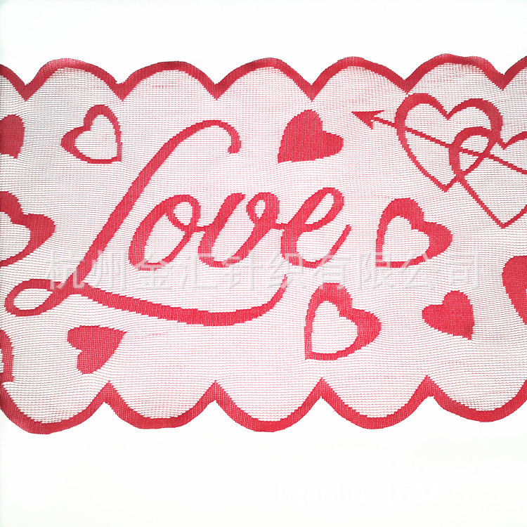 Флаг за маса, сърцевиден модел, полиестер, модерен стил, с опция за персонализиране