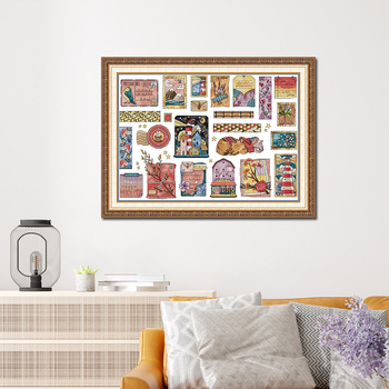 Set za križno šivanje s karikaturnim motivom, platno 11 ct, ekološki pamuk