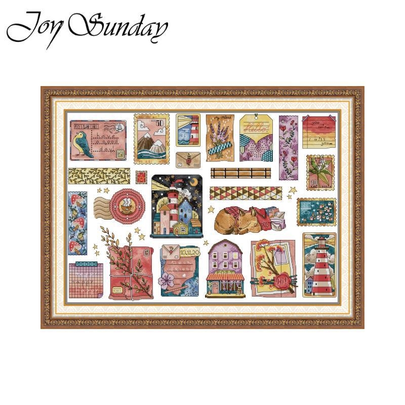 Set za križno šivanje s karikaturnim motivom, platno 11 ct, ekološki pamuk