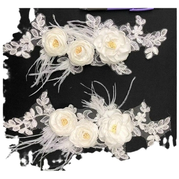 3D cvjetna našivka s čipkom za odjeću – poliester, Huacai