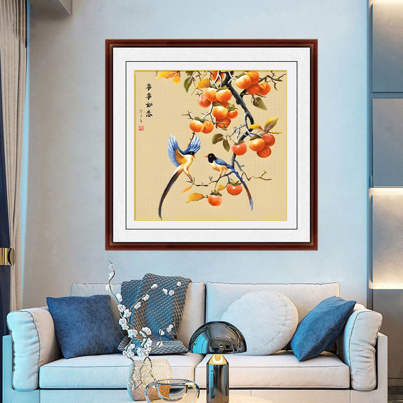 Mona Lisa Set za križićno vez na pamučnom platnu — Cvjetni uzorak