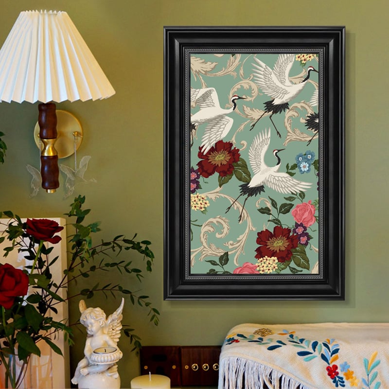 Set za križni šav – pejzažni uzorak, pamučna tkanina, moderan minimalistički stil