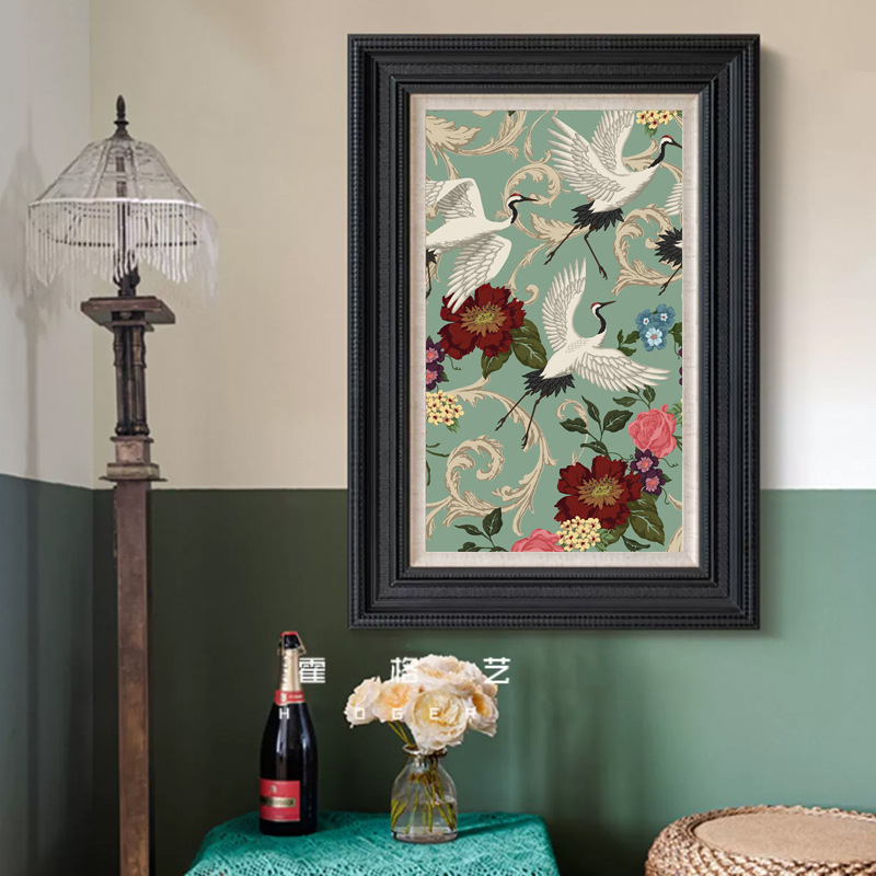 Set za križni šav – pejzažni uzorak, pamučna tkanina, moderan minimalistički stil