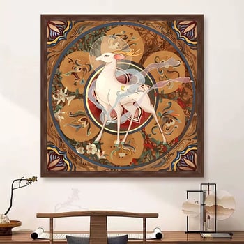 Set za križno šivanje – kineska stil serija, pamuk tkanina, moderni minimalistički dizajn, vezenje na platnu