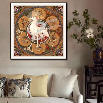 Set za križno šivanje – kineska stil serija, pamuk tkanina, moderni minimalistički dizajn, vezenje na platnu